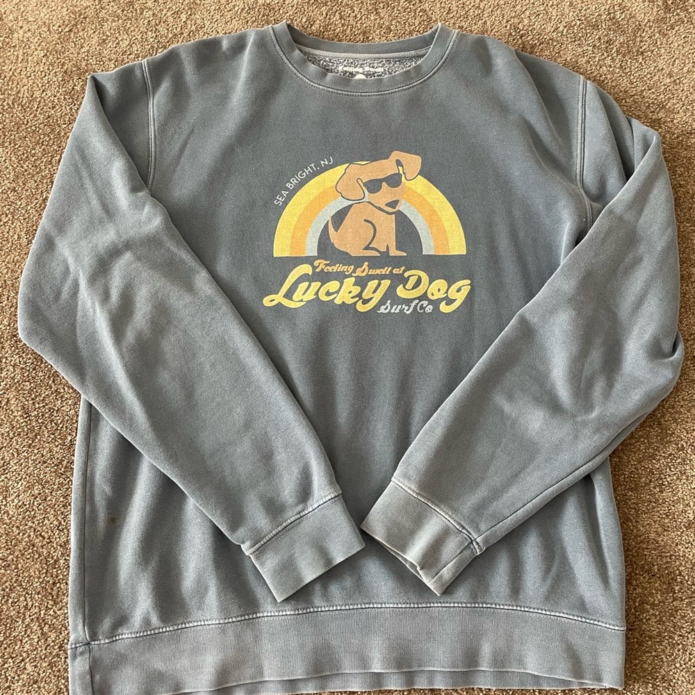 Blue crew neck
